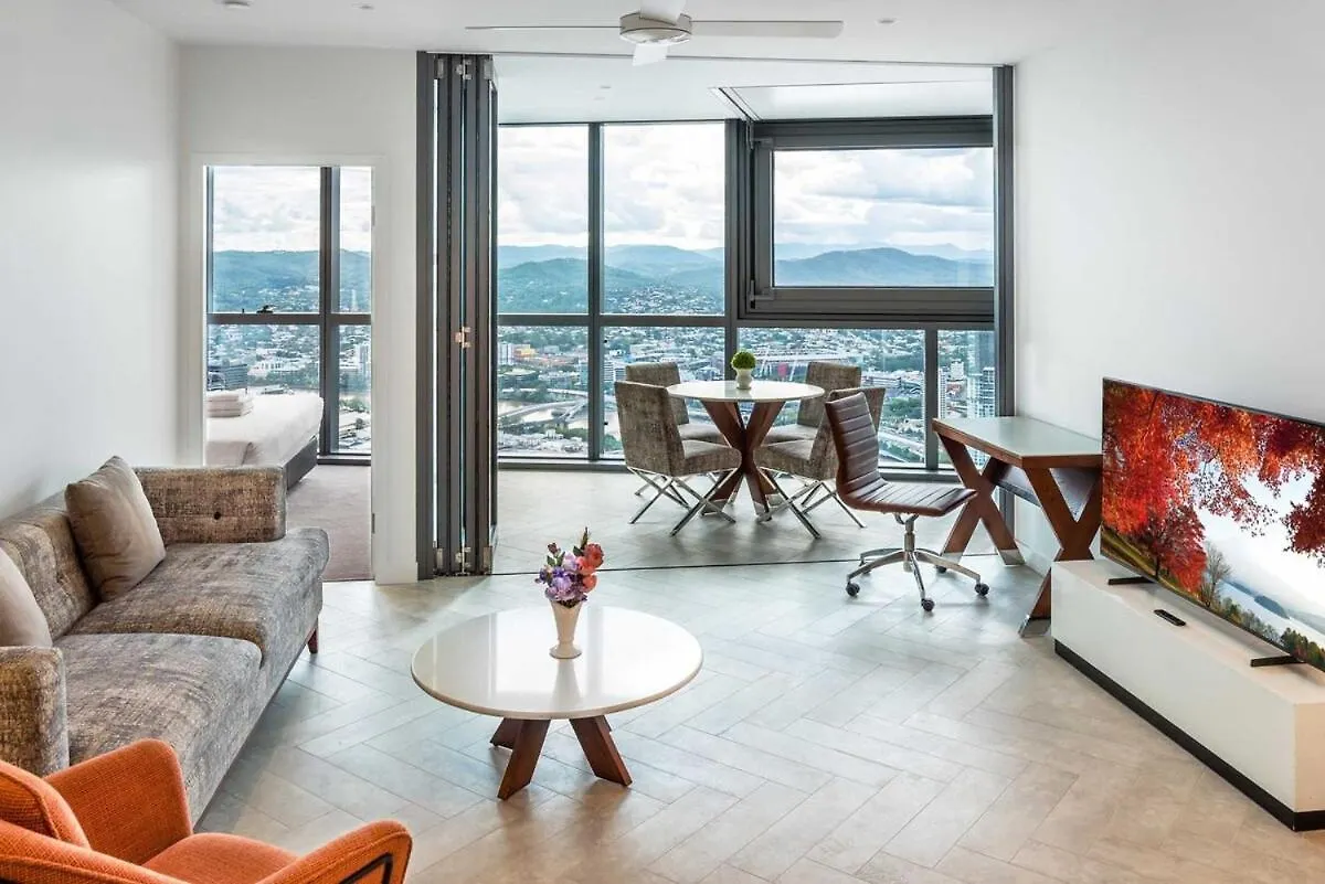 River View Central Brisbane 2-Bedroom Apartment Ausztrália